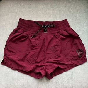 Smocked waist athletic shorts